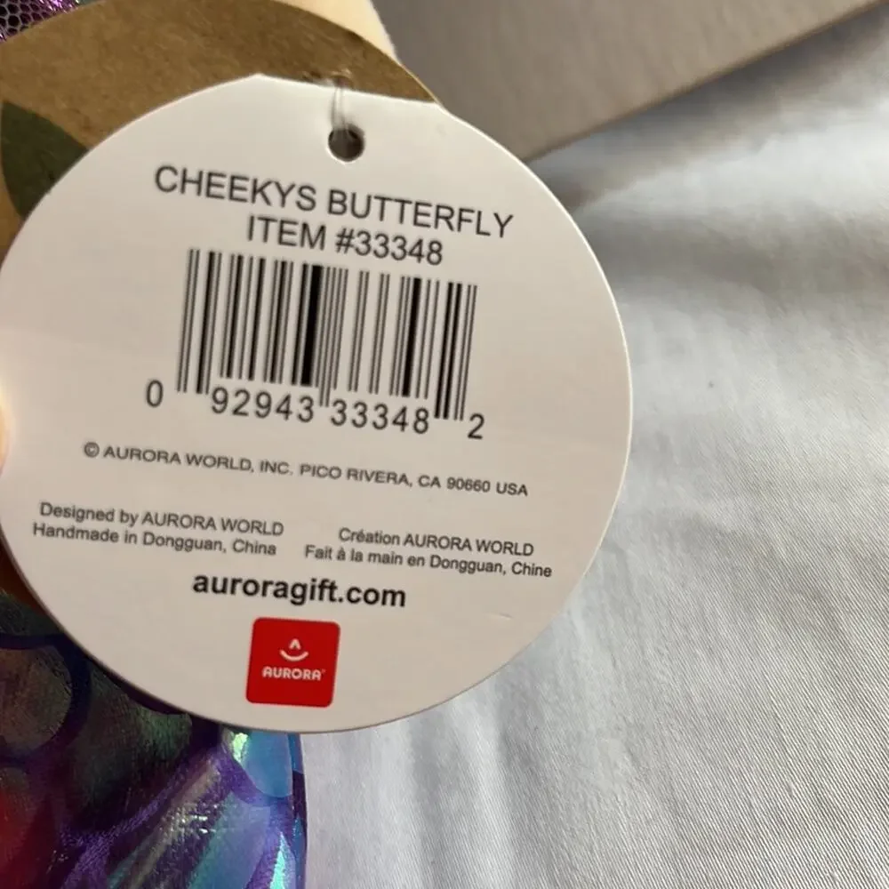 Aurora Cheeky’s Butterfly Mermaid Doll Eco Friendly NWT